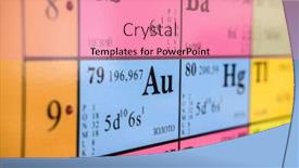  Presentation with periodic table - PPT theme enhanced with image-of-individual-elements background and a coral colored foreground