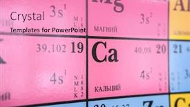  Presentation with periodic table - Theme consisting of image-of-individual-elements background and a coral colored foreground