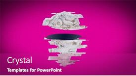  Presentation with sculpture art - Presentation design consisting of image-of-interference-over-head background and a purple colored foreground