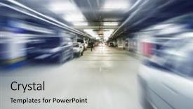  Presentation with garage car - Beautiful theme featuring blurred image of interior backdrop and a light gray colored foreground