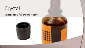  Presentation with bottle - PPT theme with image of iodine bottle background and a light gray colored foreground