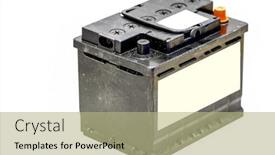  Presentation with battery - Audience pleasing slide deck consisting of image of isolated car battery backdrop and a mint green colored foreground