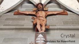  Presentation with jesus christ - Presentation theme enhanced with image-of-jesus-christ background and a light gray colored foreground