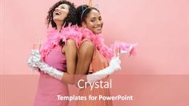  Presentation with african american women - Slide deck consisting of image-of-joyful-african-american background and a coral colored foreground