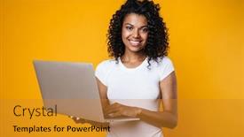  Presentation with joyful - Slide set consisting of image-of-joyful-african-american background and a  colored foreground