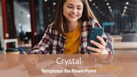  Presentation with homework - Audience pleasing theme consisting of image-of-joyful-beautiful-girl backdrop and a coral colored foreground