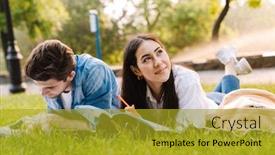  Presentation with multicultural - Beautiful presentation design featuring image-of-joyful-multicultural-student backdrop and a gold colored foreground