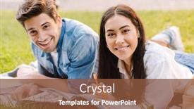  Presentation with multicultural - Presentation design having image-of-joyful-multicultural-student background and a tawny brown colored foreground