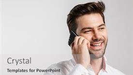  Presentation with joyful - PPT layouts having image-of-joyful-successful-businessman background and a light gray colored foreground