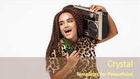  Presentation with cassette - Amazing presentation having image of joyous african american backdrop and a tawny brown colored foreground