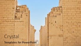  Presentation with karnak - Presentation featuring image-of-karnak-temple background and a coral colored foreground