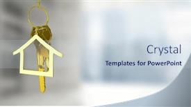  Presentation with interface - PPT theme having image-of-keys-with-house background and a lemonade colored foreground