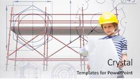  Presentation with respiratory system for kids - Presentation theme consisting of image of kids and work background and a sky blue colored foreground