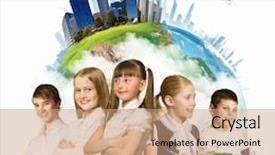  Presentation with nasa - PPT theme featuring image of kids of school age choosing profession elements of this image are furnished by nasa background and a coral colored foreground