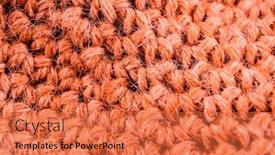  Presentation with knitted knitting needle - Theme with image-of-knitted-fabric-background background and a red colored foreground