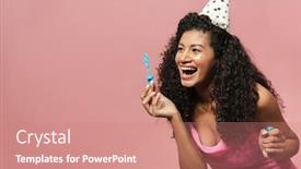  Presentation with making soap - Slide deck enhanced with image-of-laughing-african-american background and a coral colored foreground