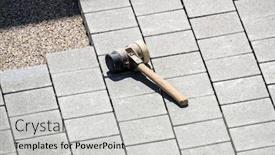  Presentation with concrete - Slide set with image-of-lay-concrete-floor background and a light gray colored foreground