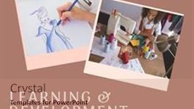  Presentation with self development - Presentation theme with image-of-learning-and-development background and a coral colored foreground