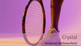  Presentation with african violet - Presentation featuring image-of-leg-of-african background and a coral colored foreground