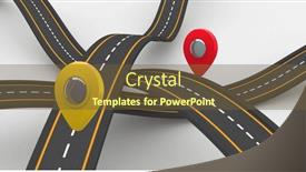  Presentation with navigation - Presentation theme consisting of image-of-location-marks-over and a tawny brown colored foreground