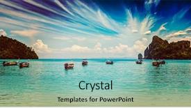  Presentation with faded - Slides featuring image of long tail boat background and a  colored foreground