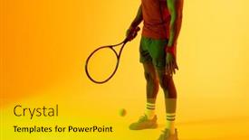  Presentation with active lifestyle - Slides with image-of-low-section background and a gold colored foreground