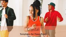  Presentation with hip hop - Theme consisting of image-of-low-section background and a coral colored foreground