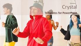  Presentation with hip hop - Presentation theme having image-of-low-section background and a lemonade colored foreground