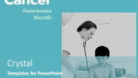  Presentation with lung cancer - Presentation having image-of-lung-cancer-awareness background and a teal colored foreground