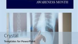  Presentation with lungs - Slide set enhanced with image-of-lungs-cancer-awareness background and a light blue colored foreground
