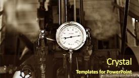  Presentation with machinery - Amazing presentation theme having image of machinery under pressure backdrop and a  colored foreground