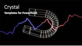  Presentation with black-light - PPT theme enhanced with image-of-magnet-icon background and a black colored foreground