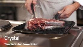  Presentation with grilling - Amazing slides having chiefs - image of male chief backdrop and a  colored foreground