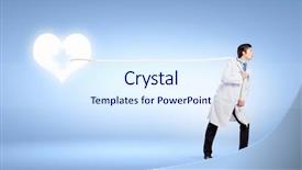  Presentation with health dialysis - Slides enhanced with image of male doctor pulling background and a  colored foreground