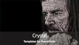  Presentation with contemplating - Slide deck enhanced with image of man contemplating his background and a dark gray colored foreground