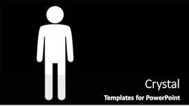  Presentation with interface - Slide deck having image-of-man-icon background and a black colored foreground