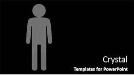  Presentation with interface - Slides featuring image-of-man-icon background and a black colored foreground