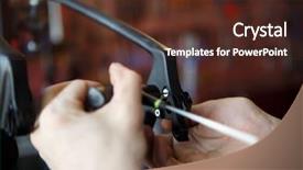  Presentation with intestines intestine part of digestive - PPT theme having image of man mending part background and a tawny brown colored foreground