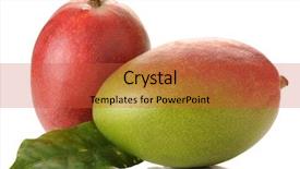  Presentation with mango fruit - Colorful slides enhanced with image of mango fruit studio backdrop and a red colored foreground