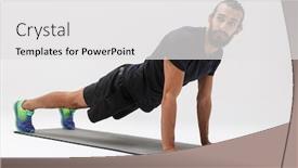  Presentation with masculine - Theme having image-of-masculine-brunette-sportsman background and a white colored foreground