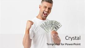  Presentation with masculine - Presentation theme having image of masculine man 30s background and a lemonade colored foreground