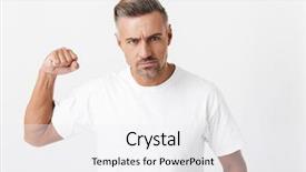  Presentation with masculine - Presentation theme enhanced with image of masculine man 30s background and a white colored foreground