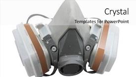  Presentation with mask - Presentation theme enhanced with respirator - image of mask background and a white colored foreground