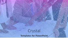  Presentation with digital image processing - Slides enhanced with image-of-mathematical-data-processing background and a light blue colored foreground