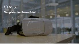  Presentation with global education - Slide deck featuring image-of-mathematical-equations-over background and a  colored foreground