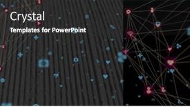  Presentation with connections - Slide deck having image-of-medical-and-media background and a dark gray colored foreground