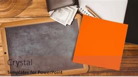  Presentation with clean - Slides having image-of-memo-note background and a tawny brown colored foreground