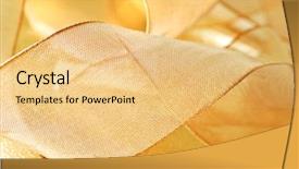  Presentation with shiny gold - Theme with image of metallic gold ribbon background and a yellow colored foreground