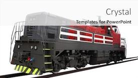  Presentation with modern - Presentation featuring image of modern locomotive background and a white colored foreground