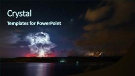  Presentation with storm clouds - Slides consisting of image of moody weather climate background and a wine colored foreground